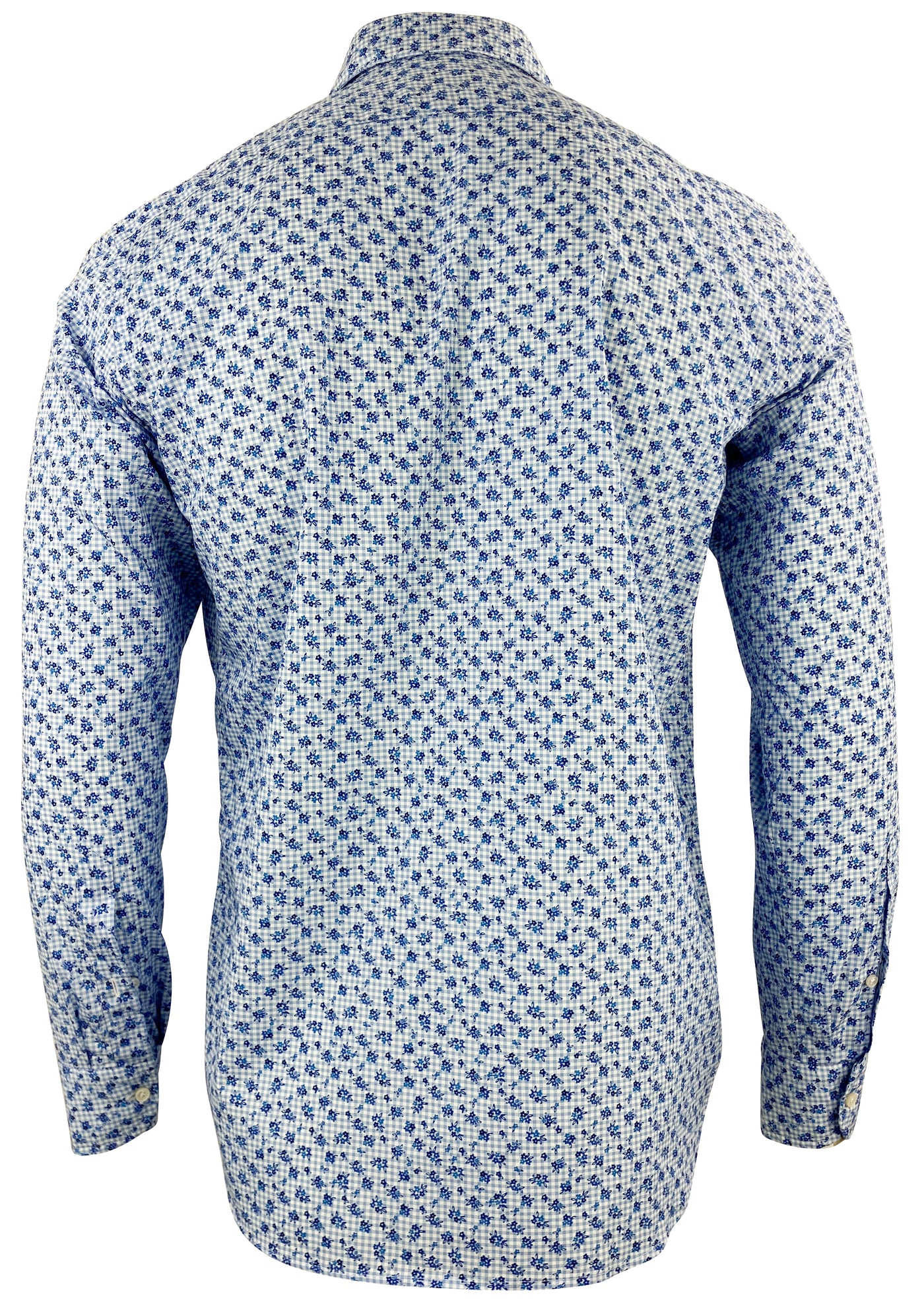 ORDEAN Floral Button Down in Blue - Discounts on ORDEAN at UAL