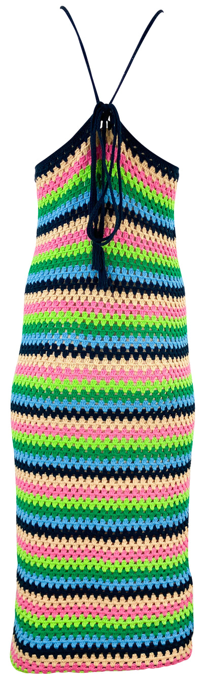 ELEVEN SIX Selma Crochet Dress Striped Multi - Discounts on ELEVEN SIX at UAL