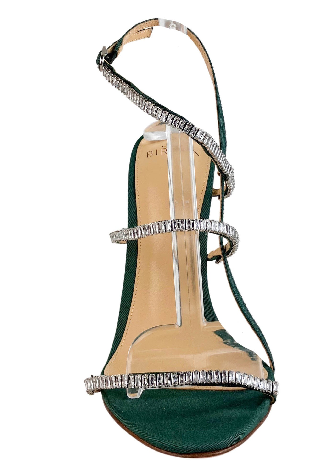 Alexandre Birman Sally Grosgrain Sandals in Emerald - Discounts on Alexandre Birman at UAL