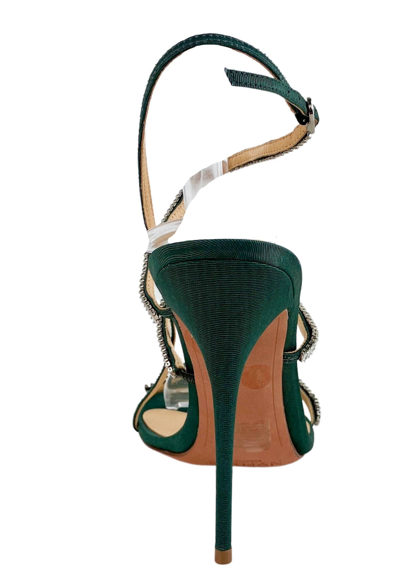 Alexandre Birman Sally Grosgrain Sandals in Emerald - Discounts on Alexandre Birman at UAL