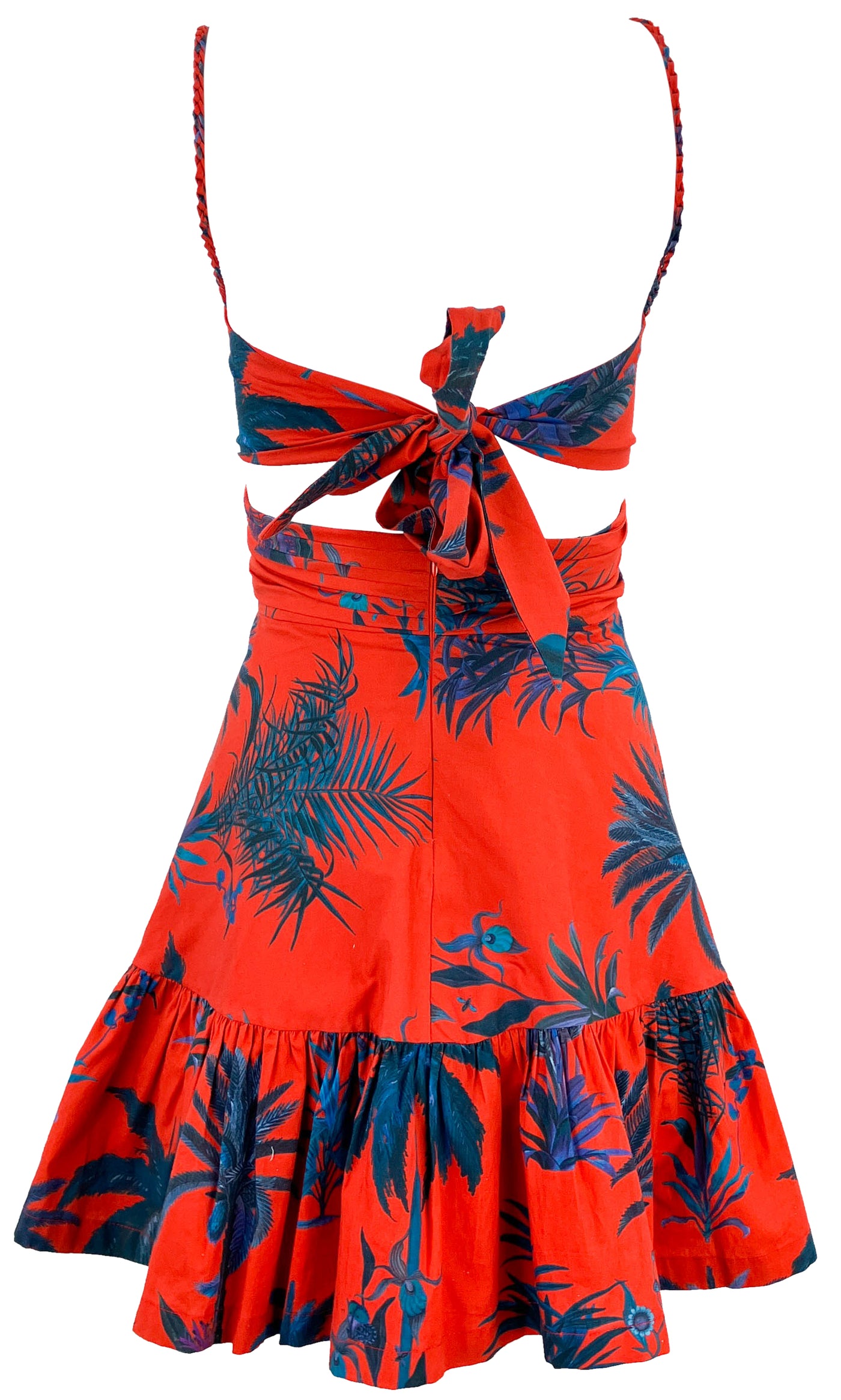 Andres Otalora Flare Dress in Orange Print - Discounts on Andres Otálora at UAL