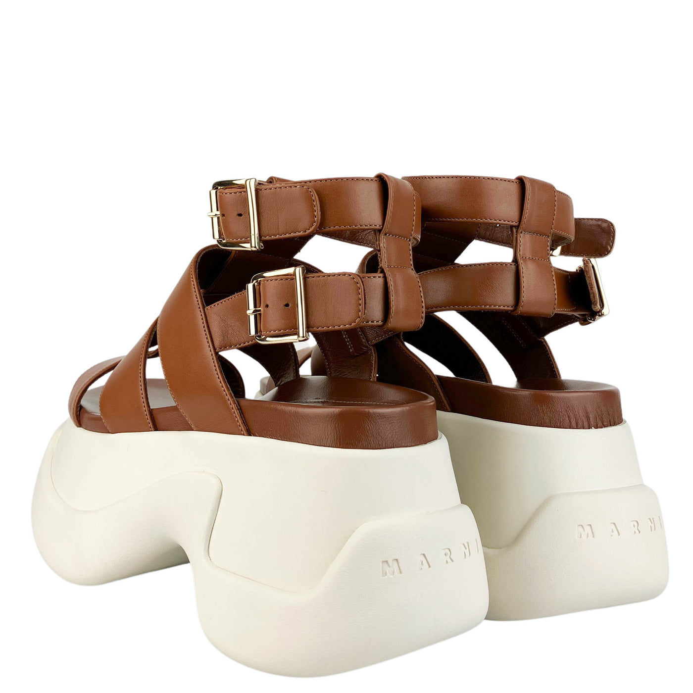 Marni Platform Sandals in Brown - Discounts on Marni at UAL