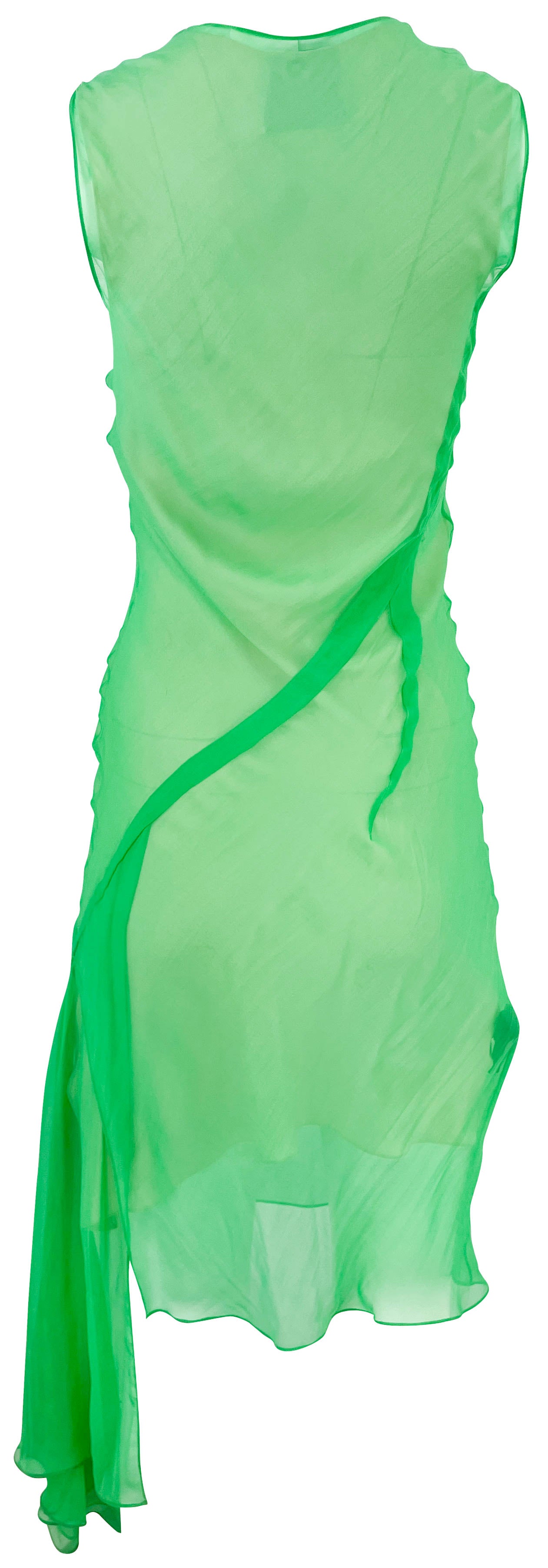 Givenchy Sleeveless Layered Midi Dress in Green - Discounts on Givenchy at UAL