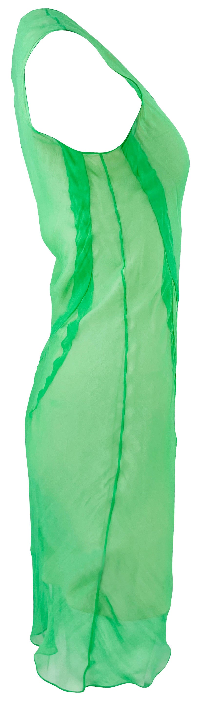 Givenchy Sleeveless Layered Midi Dress in Green - Discounts on Givenchy at UAL