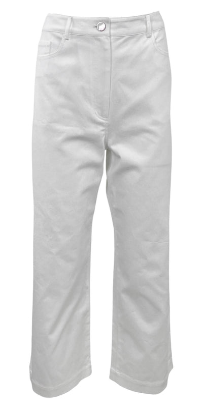 Adam Lippes Straight Leg Cropped Pant in White - Discounts on Adam Lippes at UAL