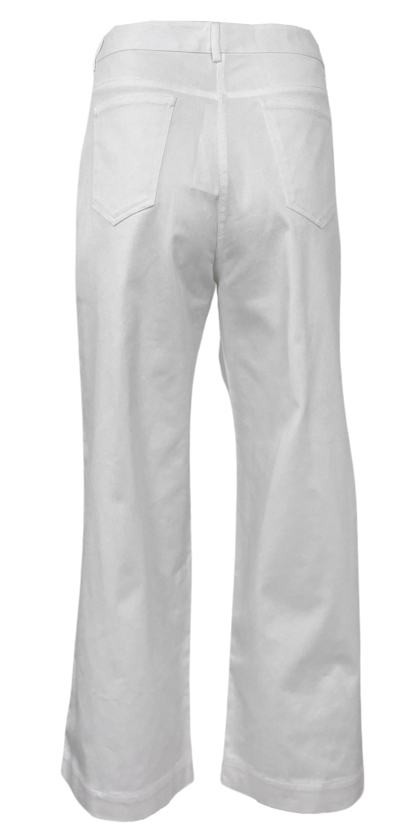 Adam Lippes Straight Leg Cropped Pant in White - Discounts on Adam Lippes at UAL
