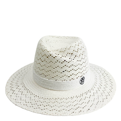 Maison Michel Virginie Sun Hat in Off White - Discounts on Maison Michel at UAL