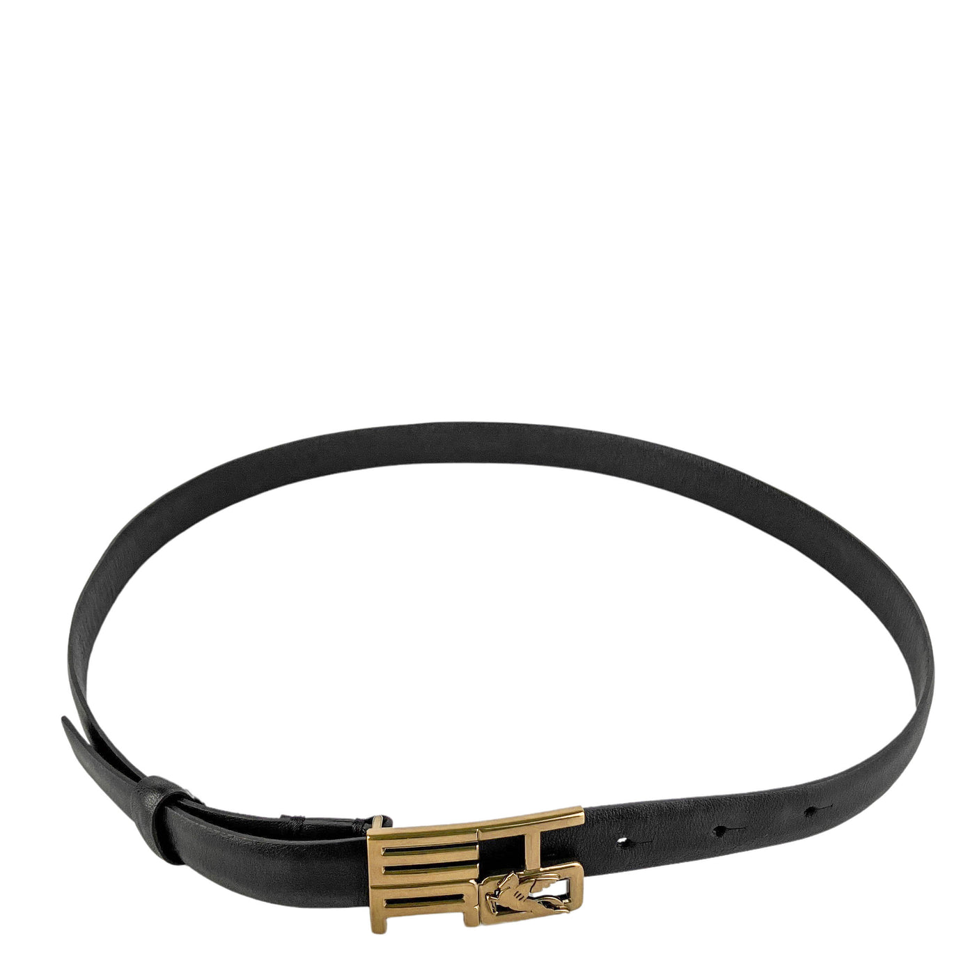 Etro Logo-Buckle Leather Belt in Black - Discounts on Etro at UAL