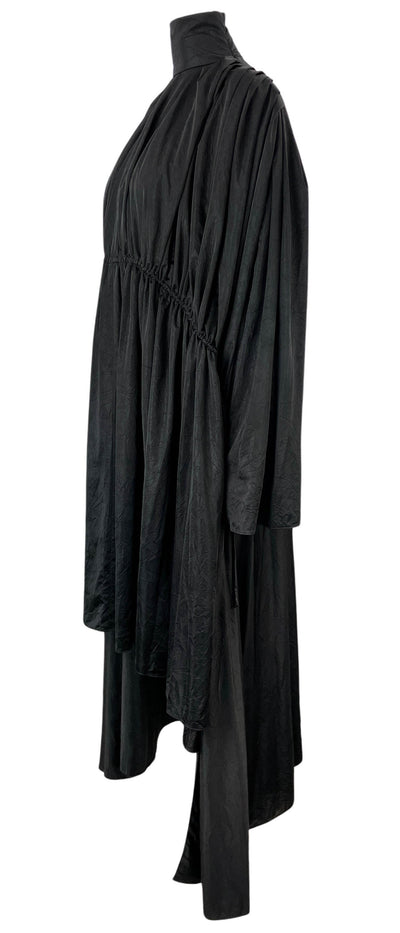 Balenciaga Catwalk Pleated Stretch Dress in Black - Discounts on Balenciaga at UAL