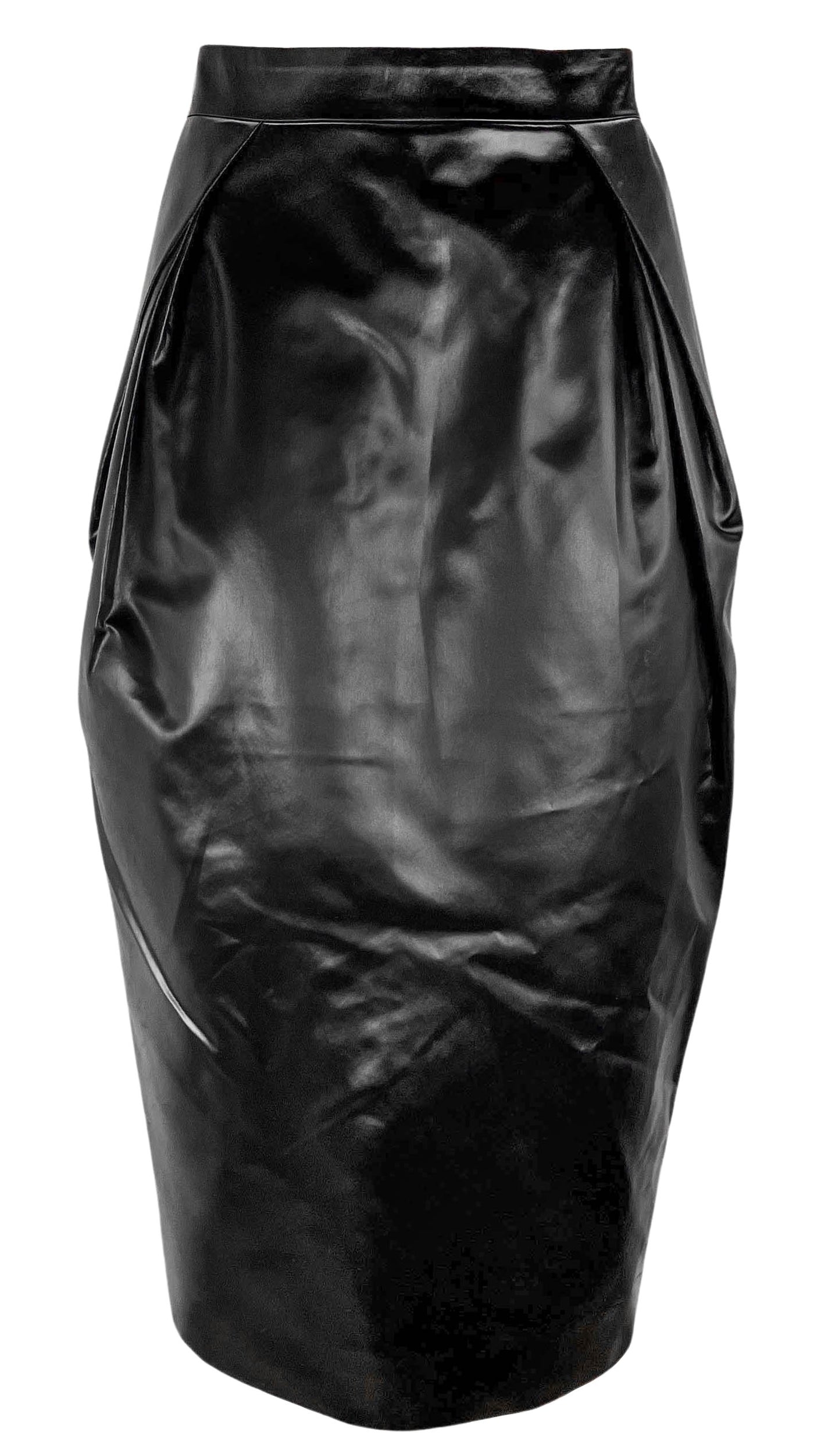 Maison Margiela Plain Midi Skirt in Black - Discounts on Maison Margiela at UAL