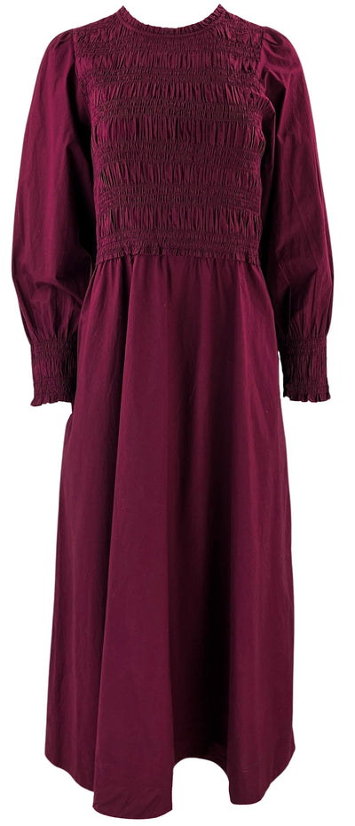 APiece Apart Altro Maxi Dress in Winet - Discounts on A Piece Apart at UAL