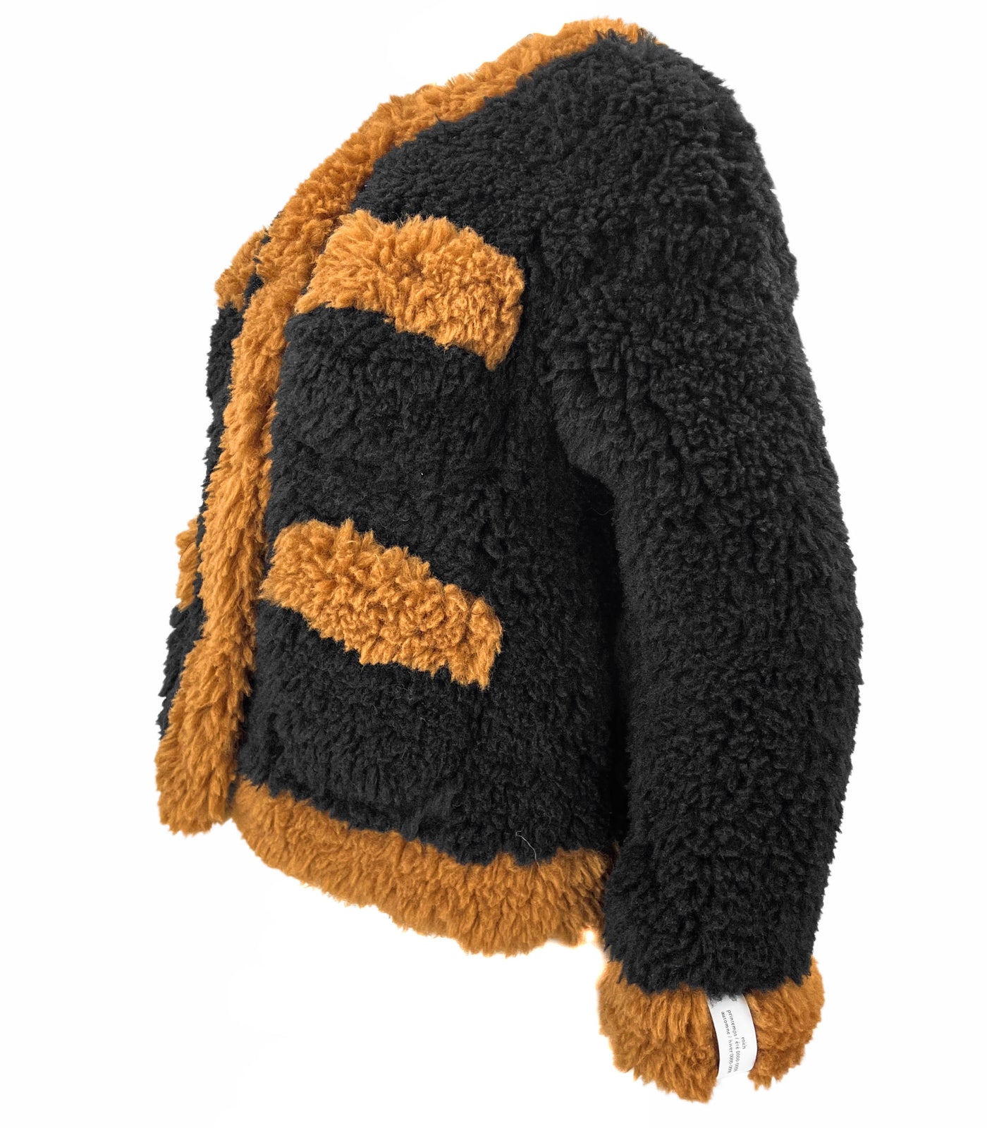 rokh Faux Fur Shearling Jack in Brown/Black - Discounts on rokh at UAL