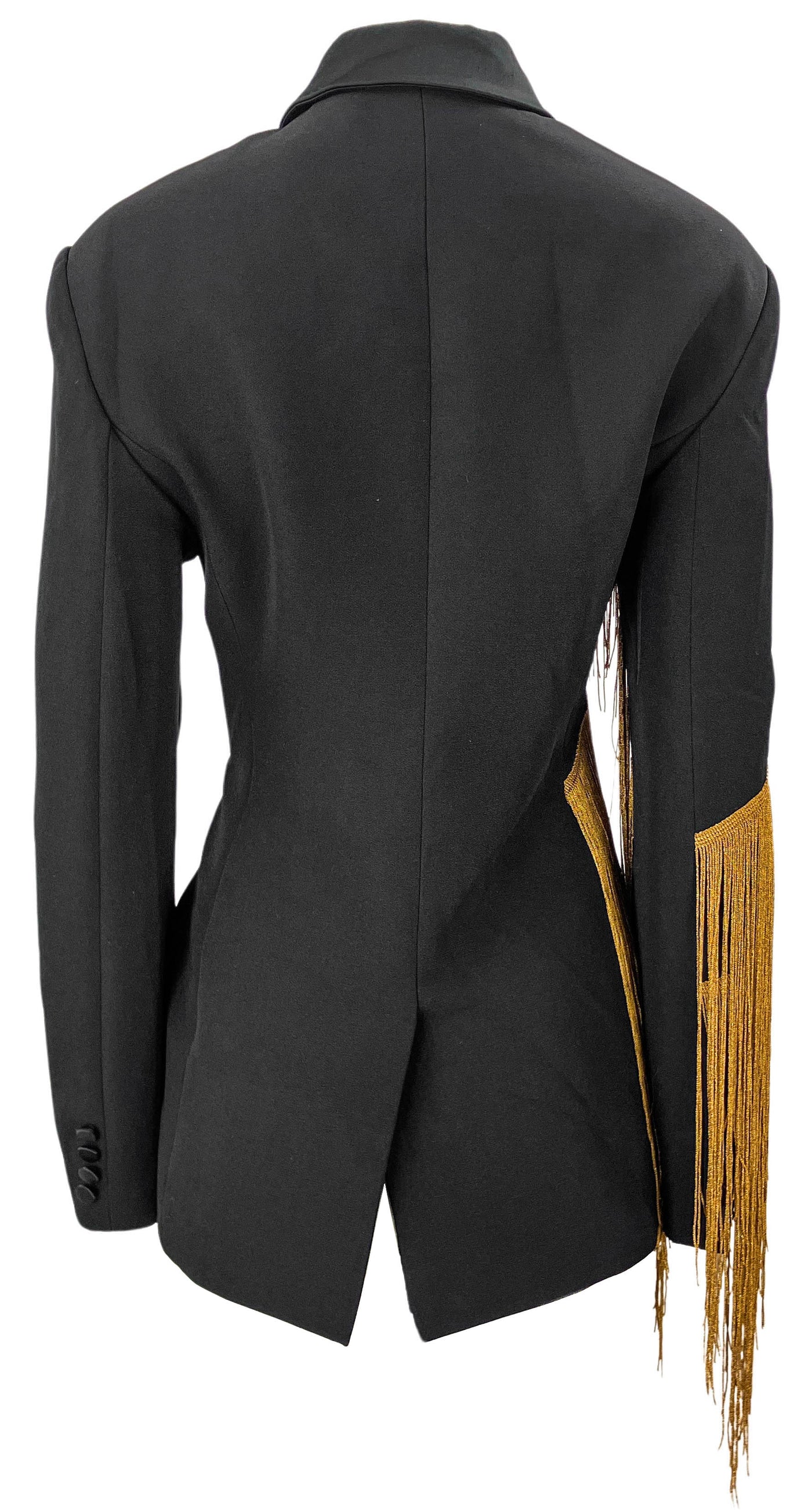 HELLESSY Gaspard Tuxedo Fringe Jacket in Black - Discounts on HELLESSY at UAL