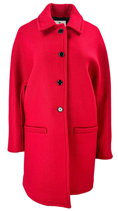 Courrèges Wool Blend Jacket in Lipstick - Discounts on Courrēges at UAL