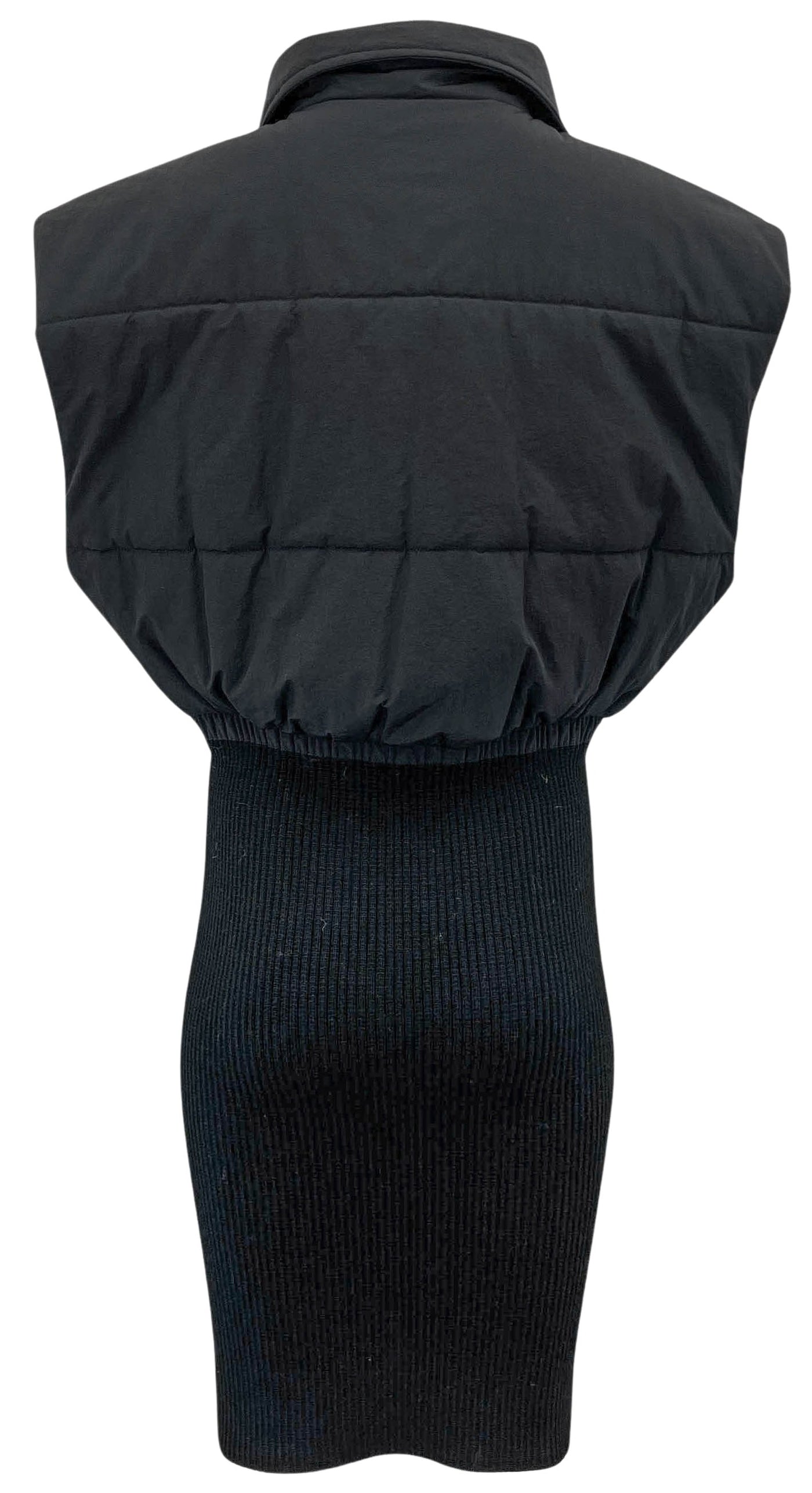Alaïa Puffer Sweater Midi Dress in Black - Discounts on Alaïa at UAL