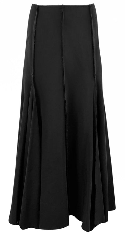 Marni Raw Hem Flared Midi Skirt in Black - Discounts on Marni at UAL