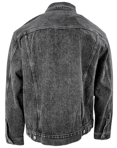Song For The Mute Oversized Denim Worker Jacket in Washed Black - Discounts on Song For The Mute at UAL