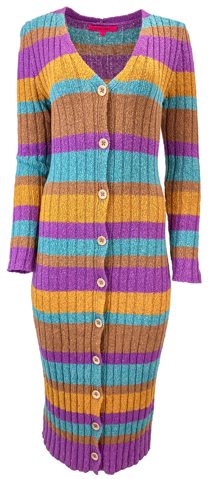 The Elder Statesman Rib June Striped Duster in Multi