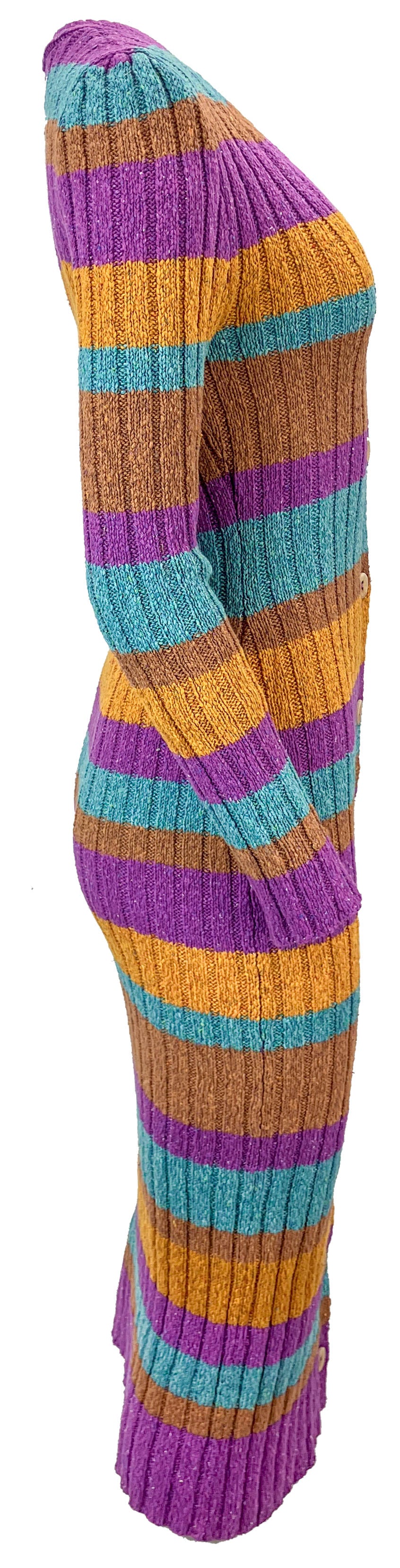 The Elder Statesman Rib June Striped Duster in Multi