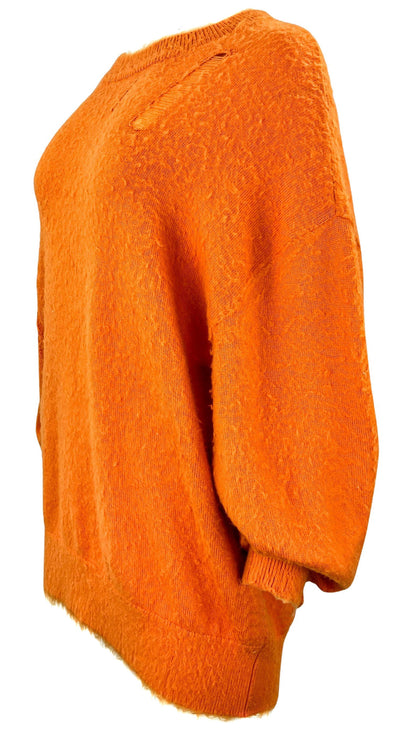 R13 Shaggy Oversized Sweater in Orange - Discounts on R13 at UAL