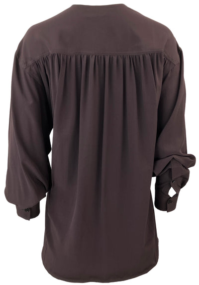 Victoria Beckham Silk Blouse in Chocolate - Discounts on Victoria Beckham at UAL