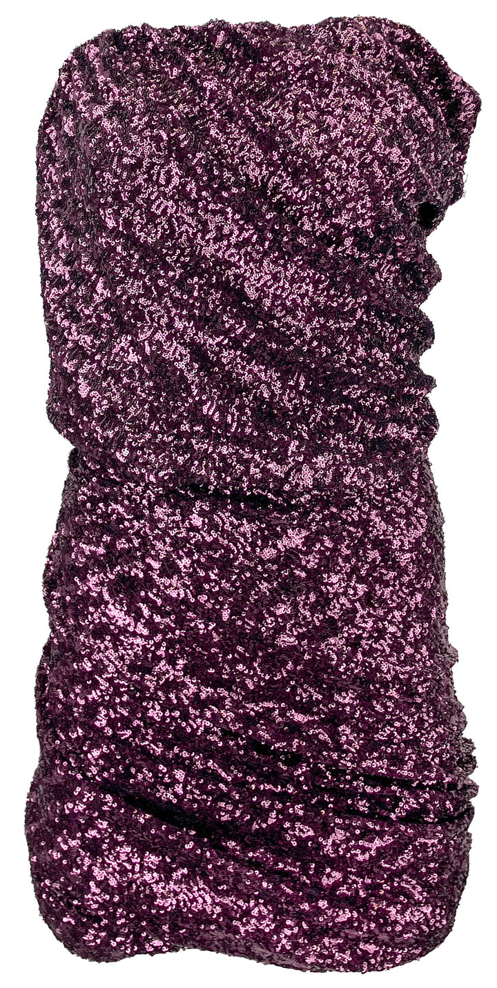 The Attico Eita Mini Dress in Aubergine - Discounts on The Attico at UAL