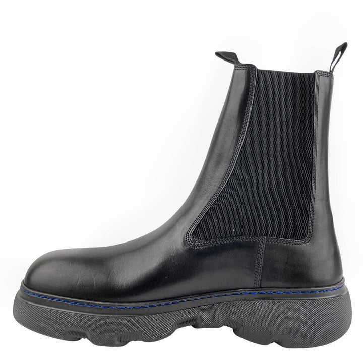 Burberry Creeper Chelsea Boots in Black - Discounts on Burberry at UAL