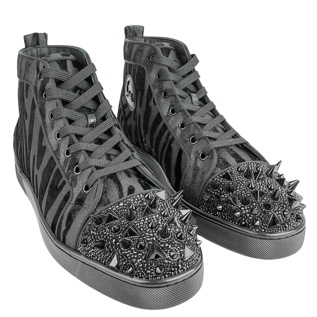 Christian Louboutin Lou Pik Pik Sneakers in Black - Discounts on Christian Louboutin at UAL