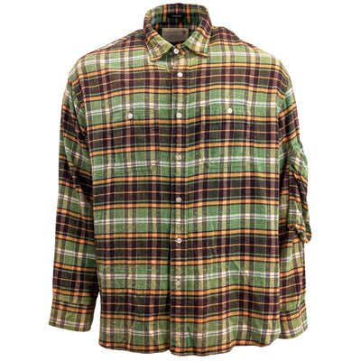 R13 Workwear Shirt in Green Plaid - Discounts on R13 at UAL