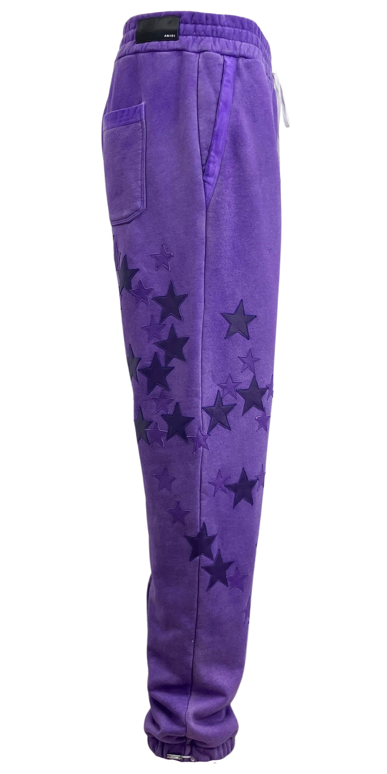 Amiri Pigment Spray Star Sweatpants in Heather Purple - Discounts on Amiri at UAL