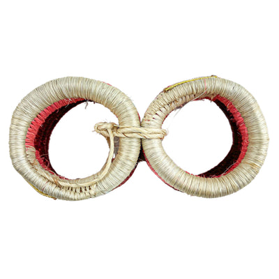 Mercedes Salazar Set-of-Two Raffia Napkin Rings in Natural and Pink - Discounts on Mercedes Salazar at UAL