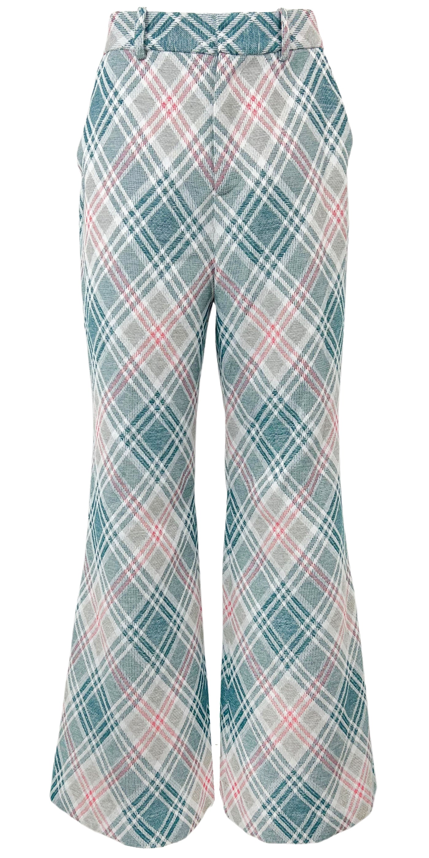 Rosie Assoulin Plaid Print Trousers in Multi - Discounts on Rosie Assoulin at UAL