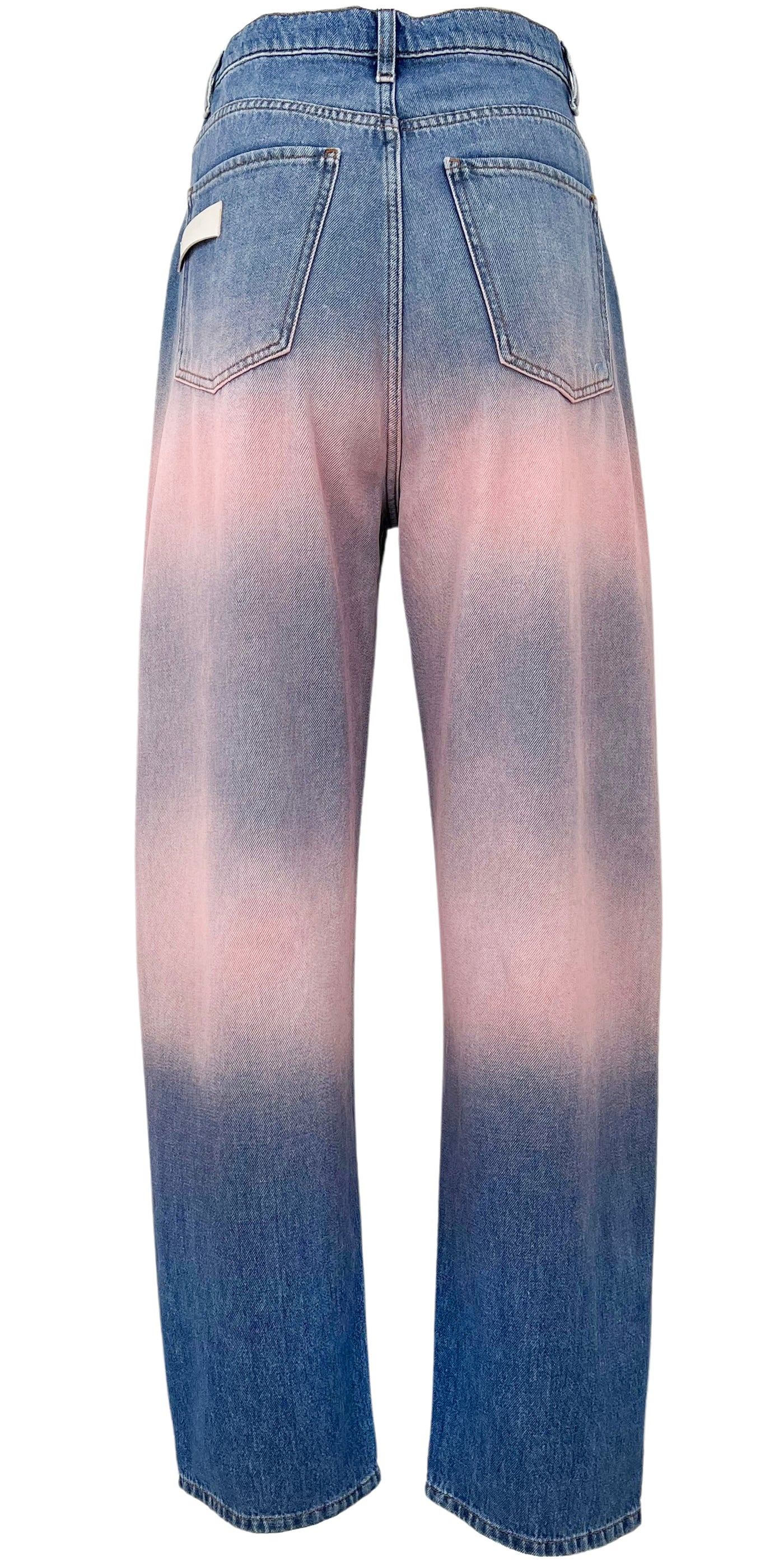 Beatrice High Rise Jeans in Blue and Pink - Discounts on Beatrice at UAL