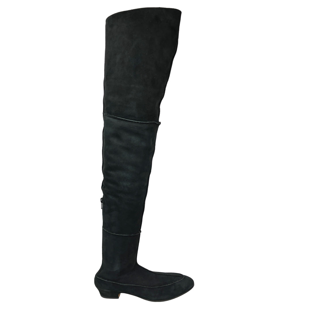 The Row Shearling Boots in Black - Discounts on The Row at UAL