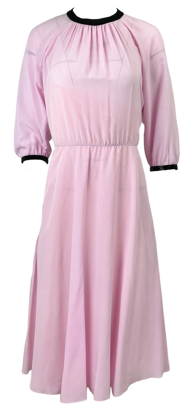 Prada Silk Midi Dress in Pink - Discounts on Prada at UAL