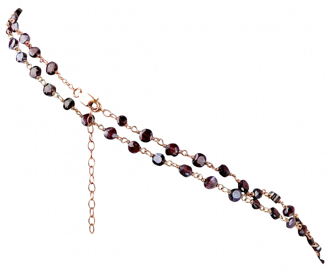 Ela Rae Diana Coin Necklace in Garnet - Discounts on Ela Rae at UAL