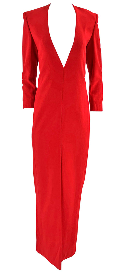 Saint Laurent Runway Maxi Dress in Red - Discounts on Saint Laurent at UAL