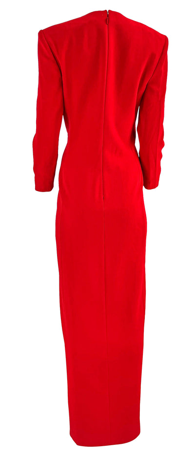 Saint Laurent Runway Maxi Dress in Red - Discounts on Saint Laurent at UAL