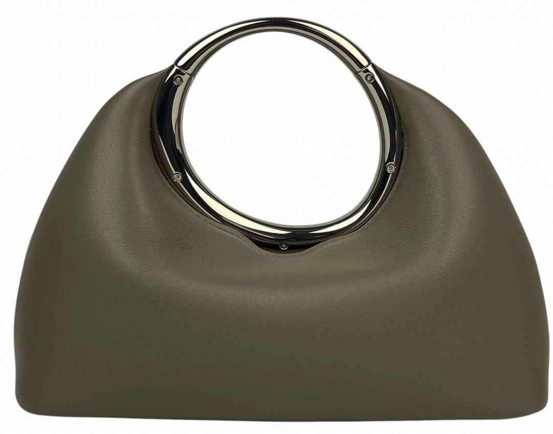 Jacquemus Le Petit Calino Leather Bag in Taupe - Discounts on Jacquemus at UAL