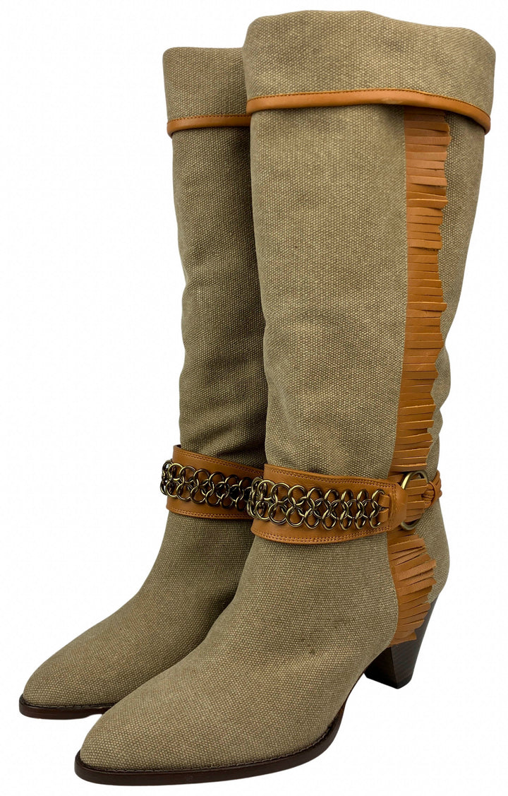 Isabel Marant Levon Boots in Khaki - Discounts on Isabel Marant at UAL