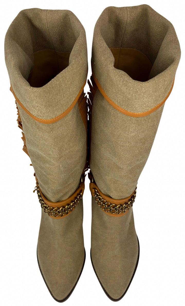 Isabel Marant Levon Boots in Khaki - Discounts on Isabel Marant at UAL