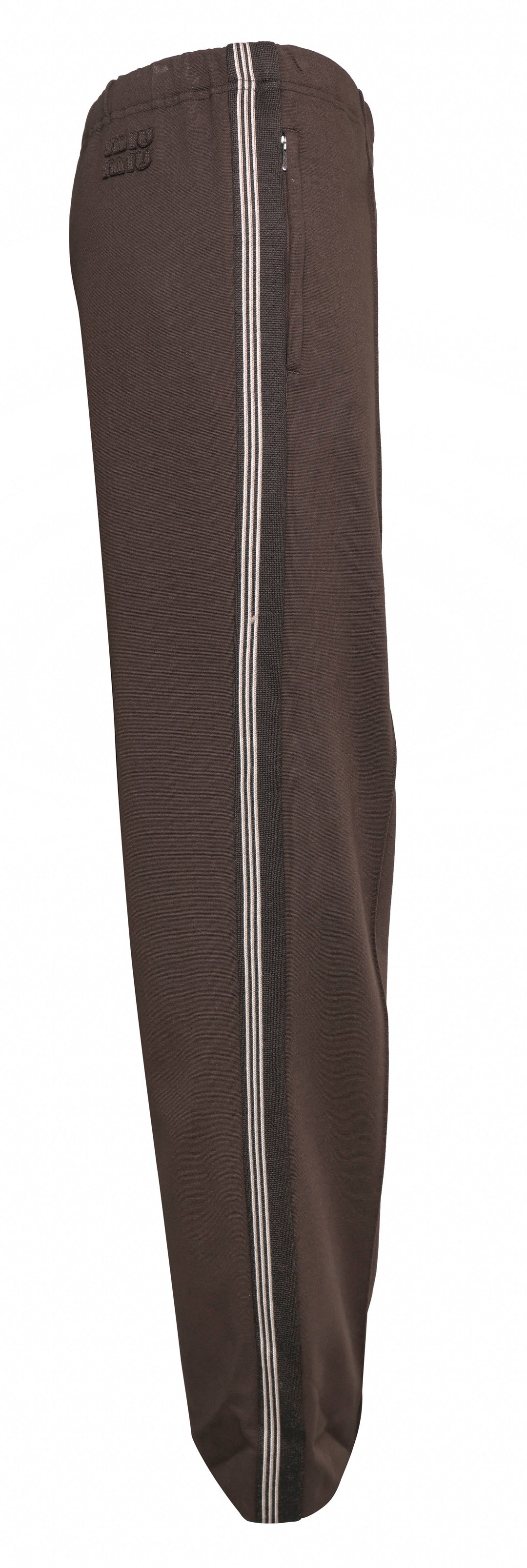 Miu Miu Track Pants in Dark Brown - Discounts on Miu Miu at UAL