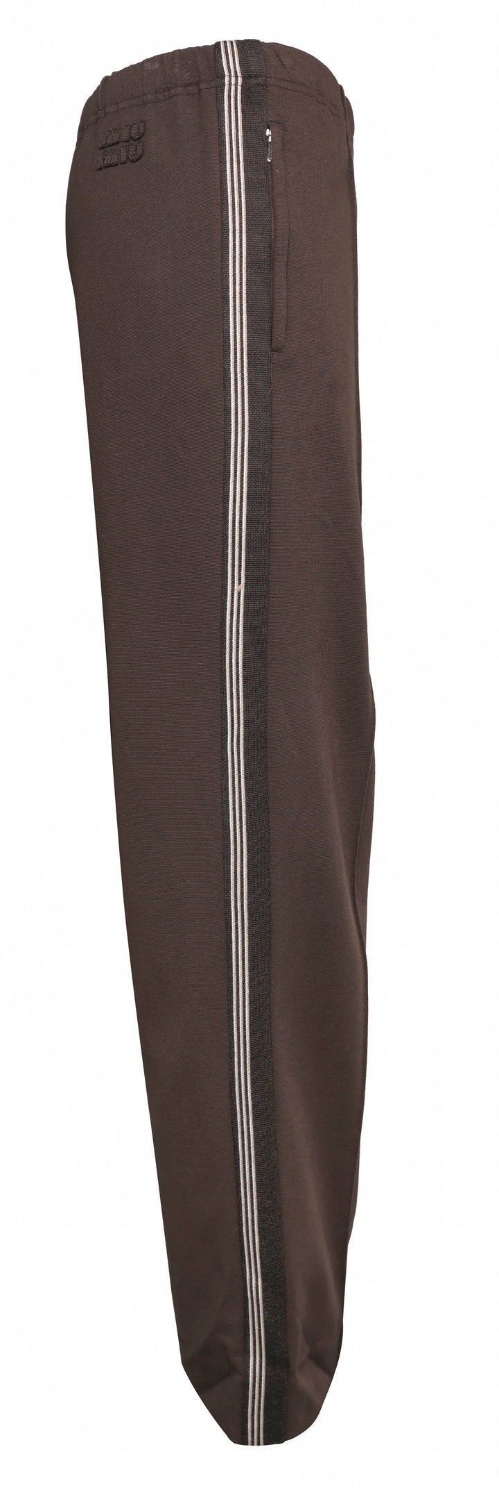 Miu Miu Track Pants in Dark Brown - Discounts on Miu Miu at UAL